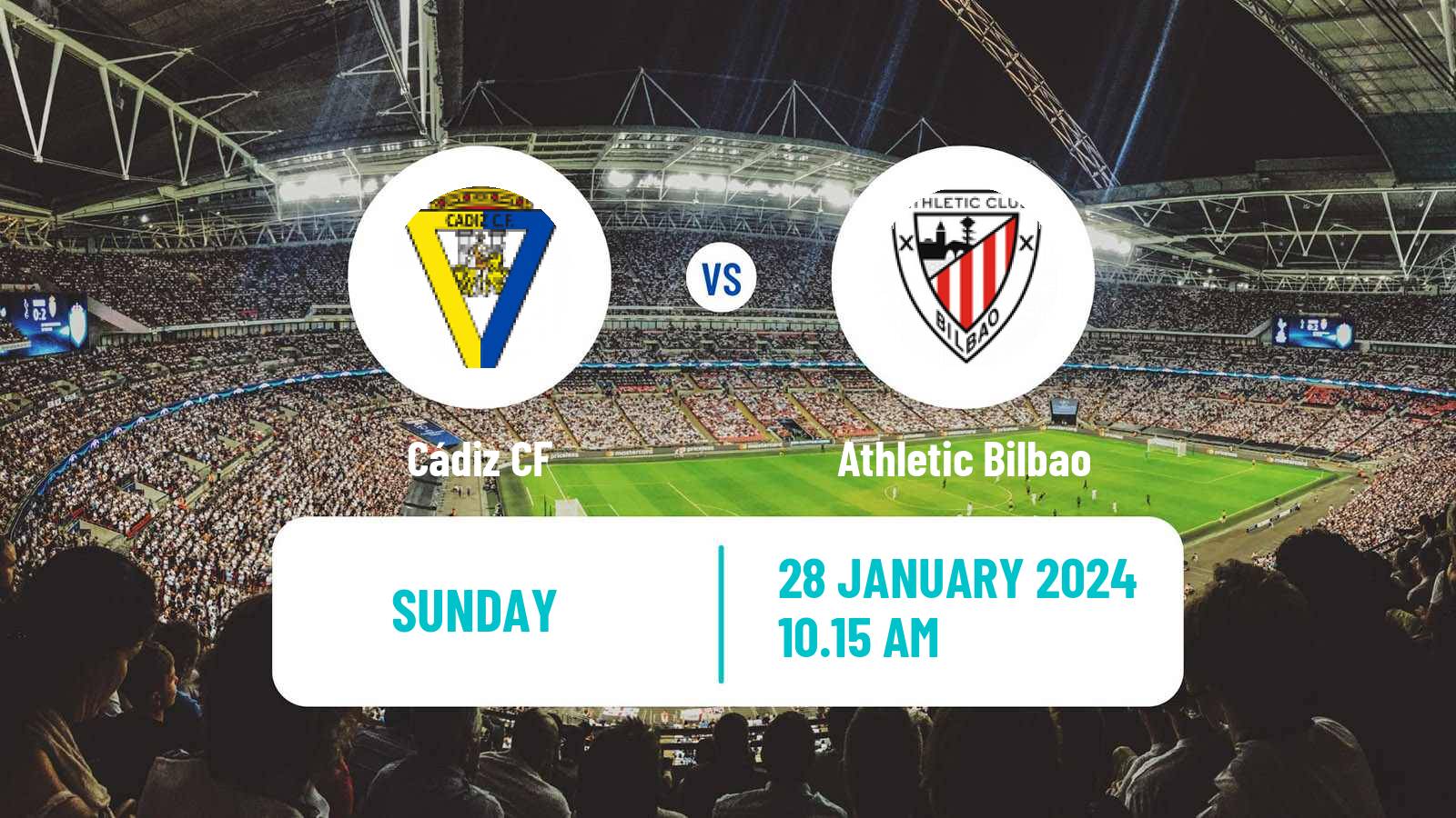 Soccer Spanish LaLiga Cádiz - Athletic Bilbao