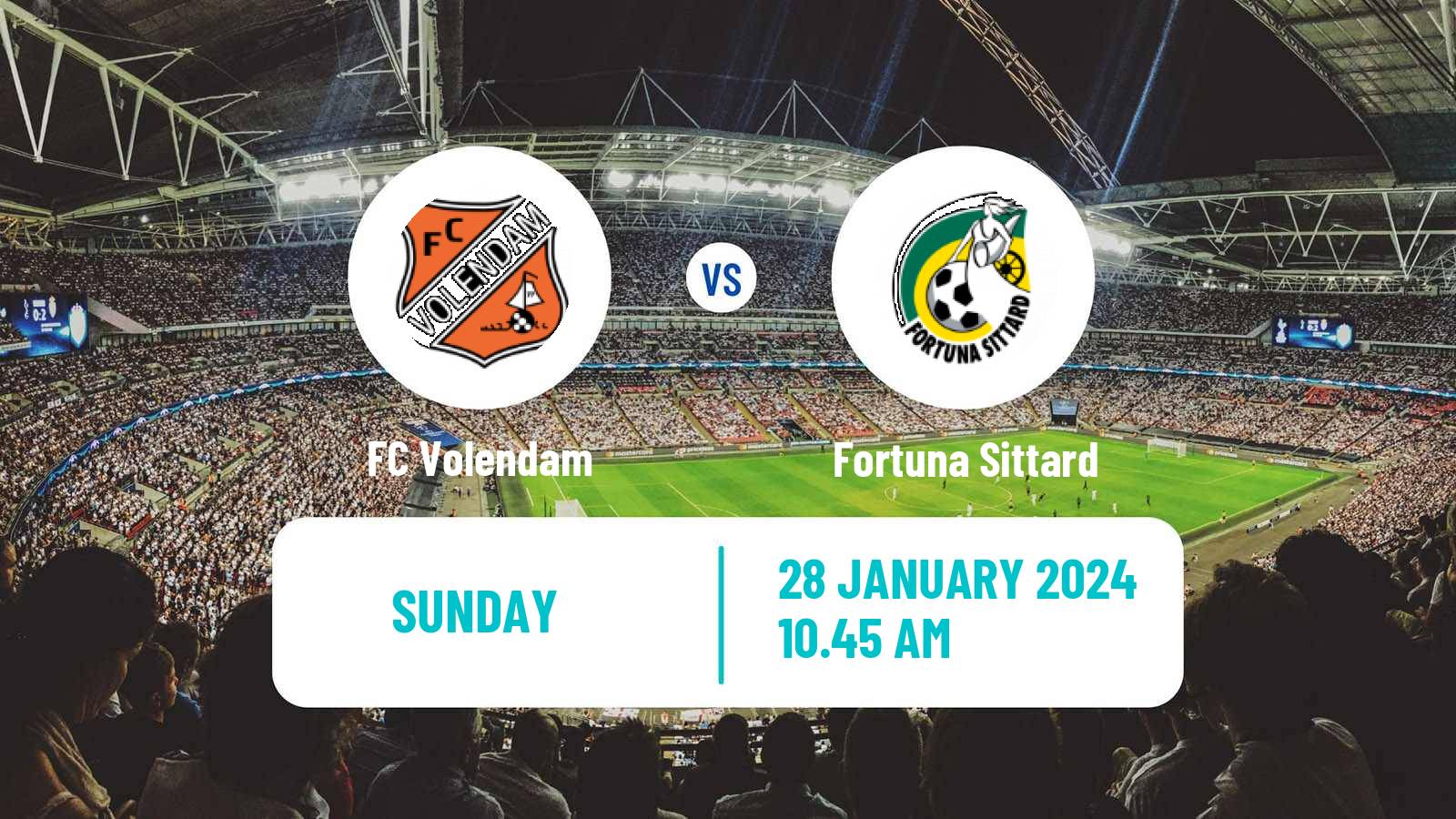 Soccer Dutch Eredivisie Volendam - Fortuna Sittard