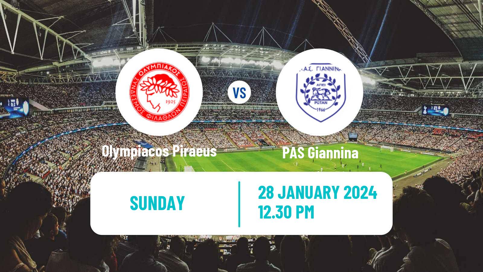 Soccer Greek Super League Olympiacos Piraeus - PAS Giannina