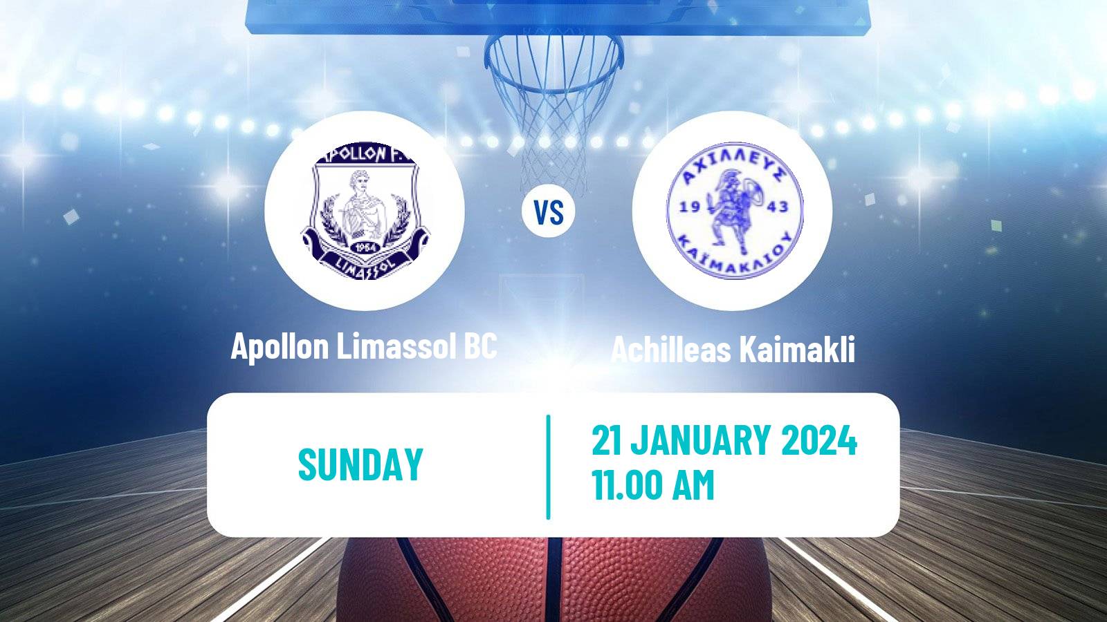 Basketball Cypriot Division A Basketball Apollon Limassol BC - Achilleas Kaimakli