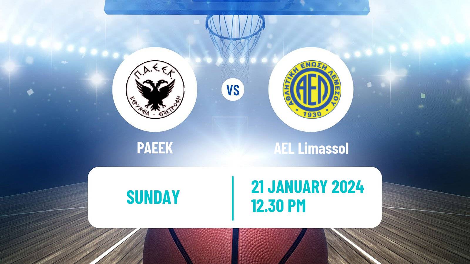 Basketball Cypriot Division A Basketball PAEEK - AEL Limassol