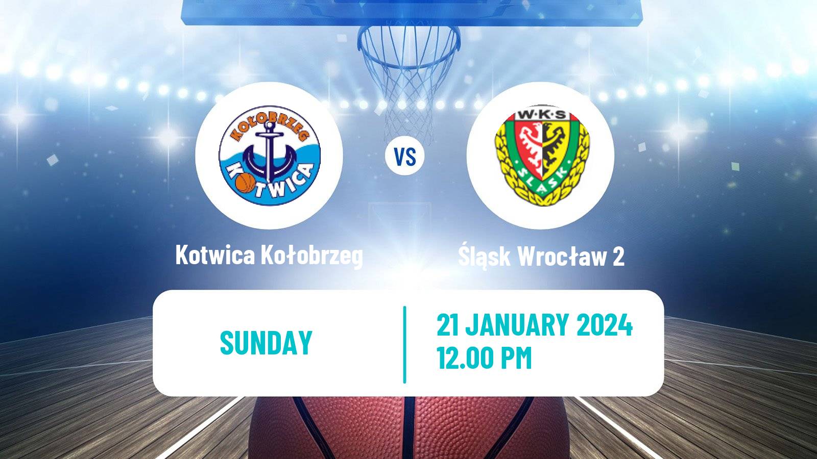 Basketball Polish 1 Liga Basketball Kotwica Kołobrzeg - Śląsk Wrocław 2