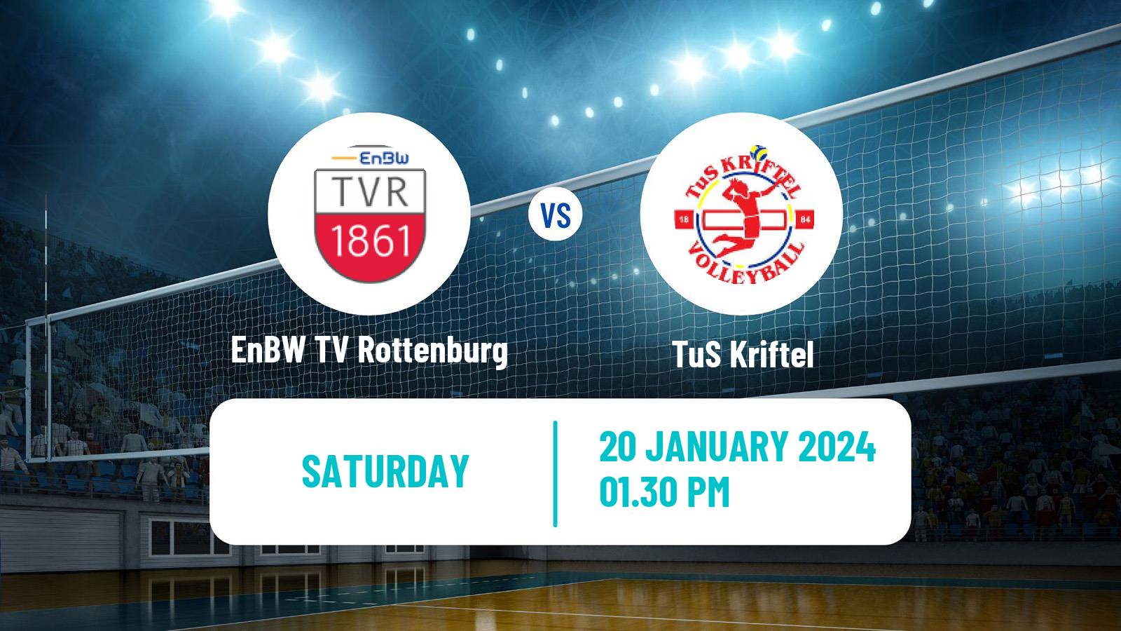 Volleyball German 2 Bundesliga South Volleyball EnBW TV Rottenburg - Kriftel