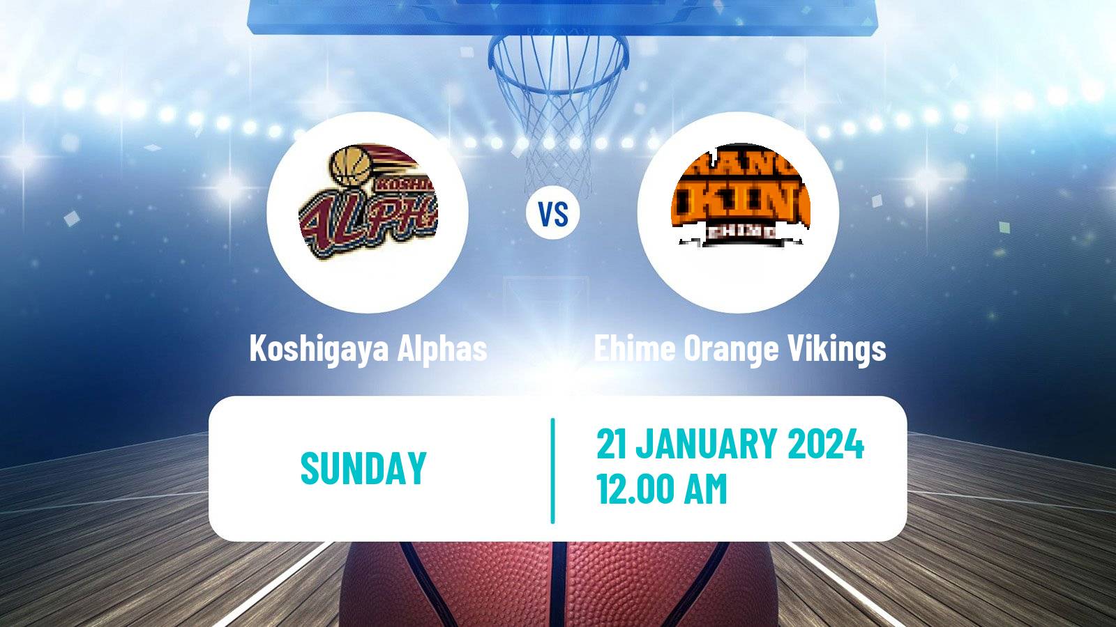 Basketball Japan B2 League Basketball Koshigaya Alphas - Ehime Orange Vikings