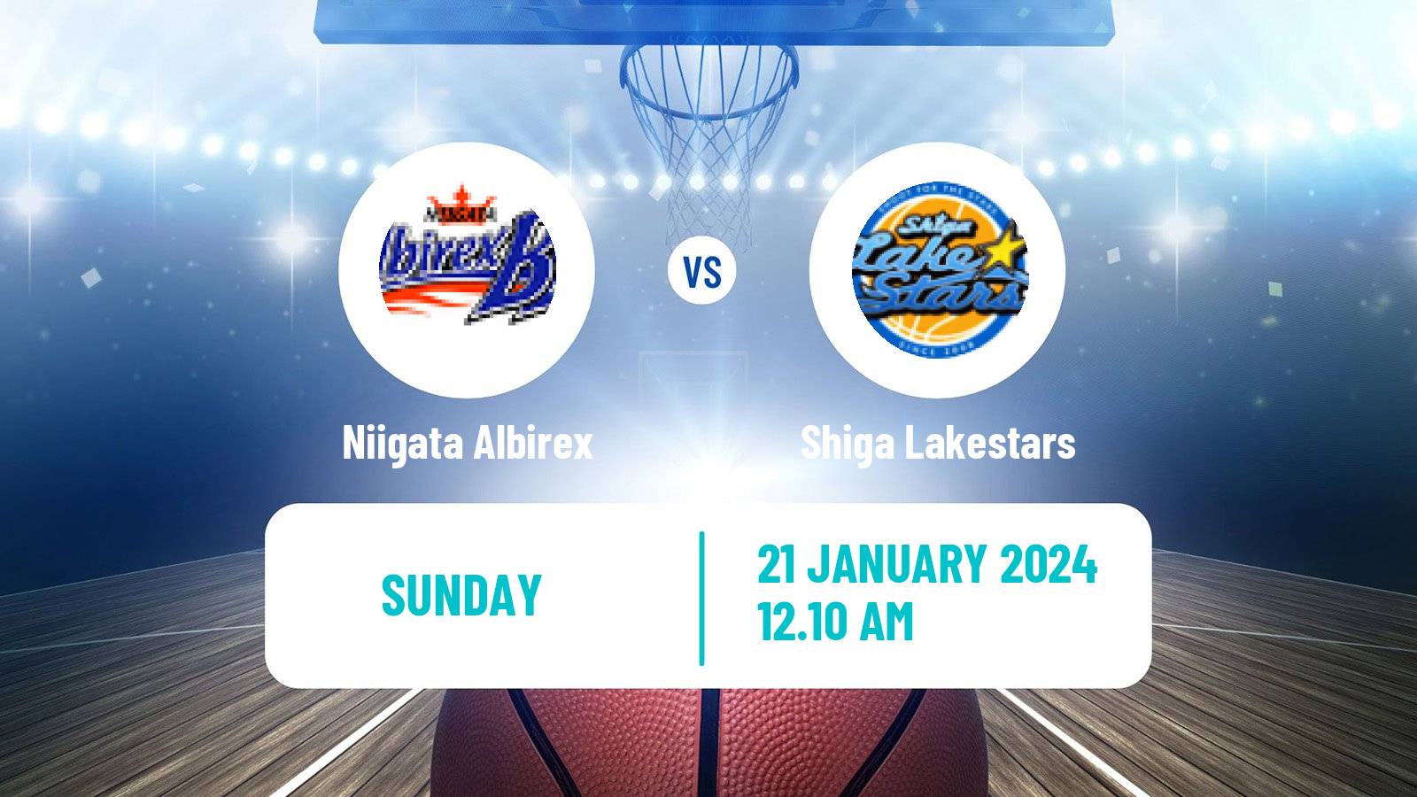 Basketball Japan B2 League Basketball Niigata Albirex - Shiga Lakestars