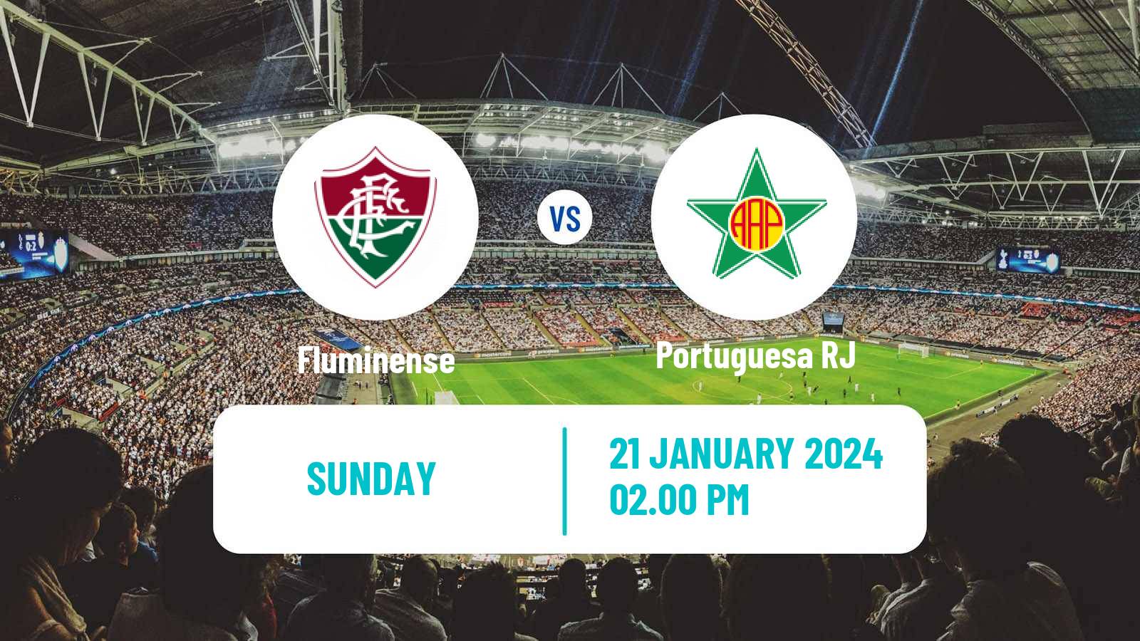 Soccer Brazilian Campeonato Carioca Fluminense - Portuguesa RJ