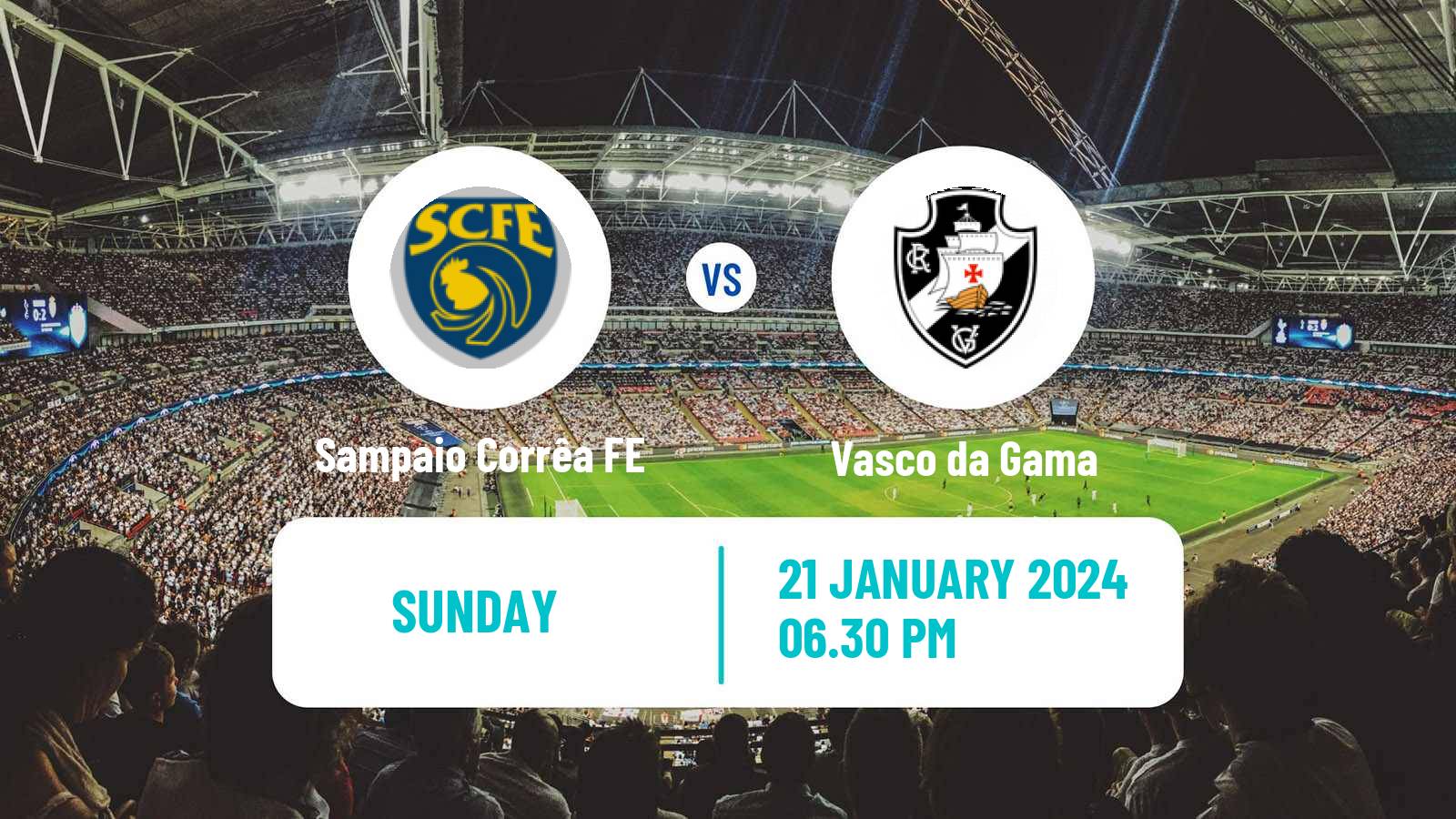 Soccer Brazilian Campeonato Carioca Sampaio Corrêa FE - Vasco da Gama