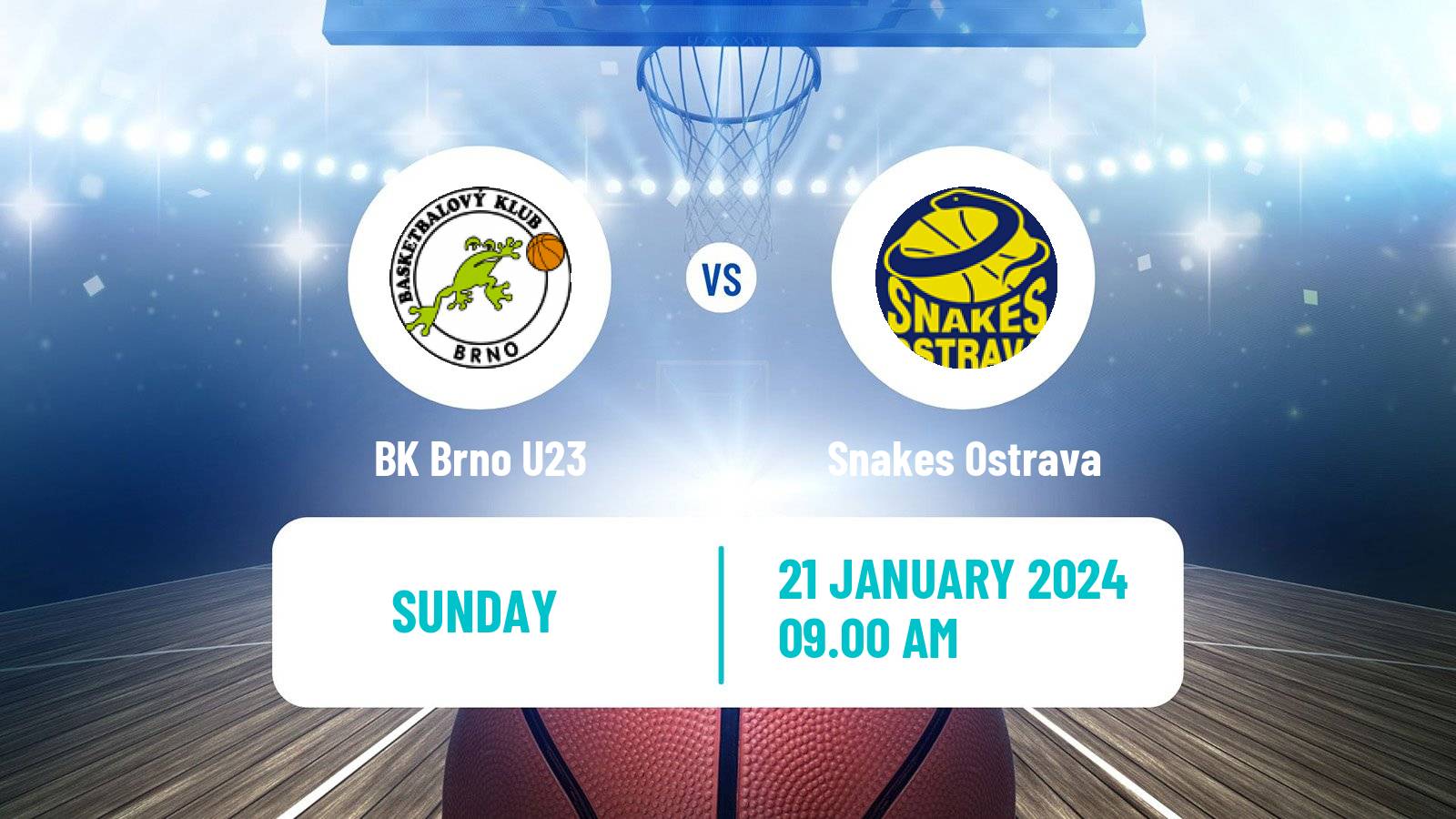 Basketball Czech 1 Liga Basketball Brno U23 - Snakes Ostrava