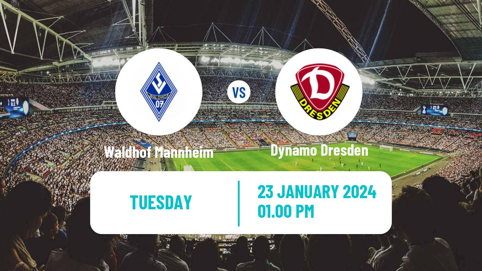 Soccer German 3 Bundesliga Waldhof Mannheim - Dynamo Dresden