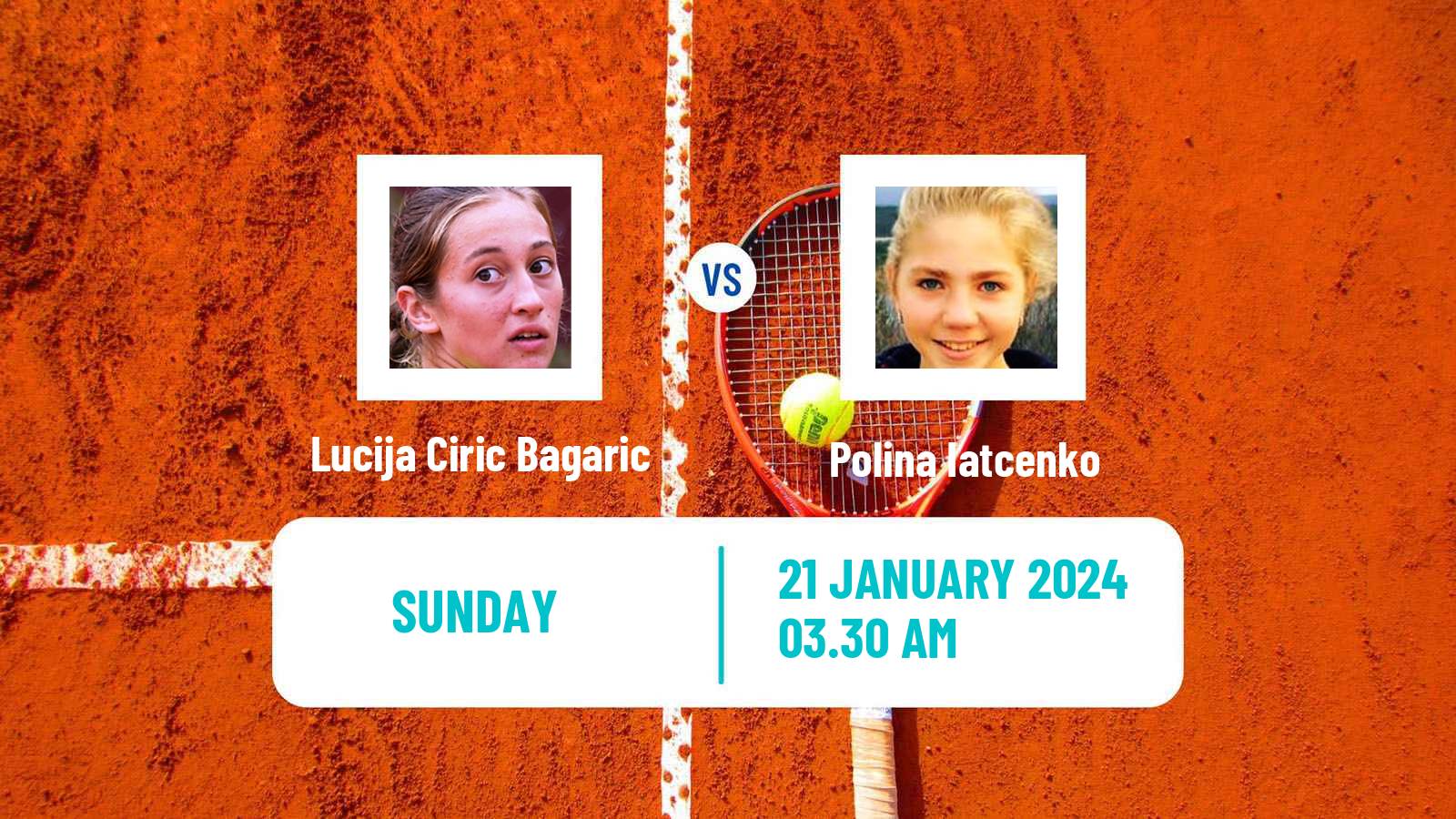 Tennis ITF W35 Monastir Women Lucija Ciric Bagaric - Polina Iatcenko