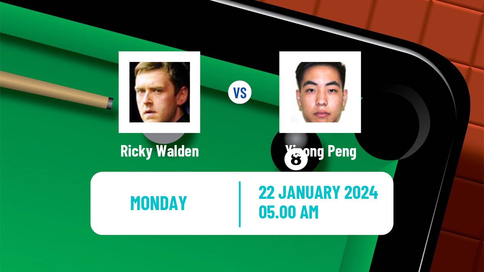 Snooker World Open Ricky Walden - Yisong Peng