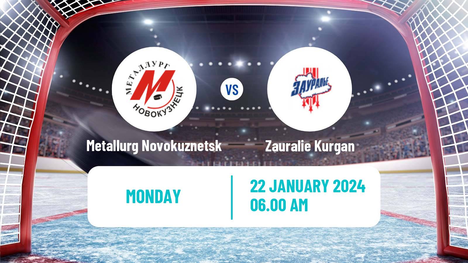 Hockey VHL Metallurg Novokuznetsk - Zauralie Kurgan