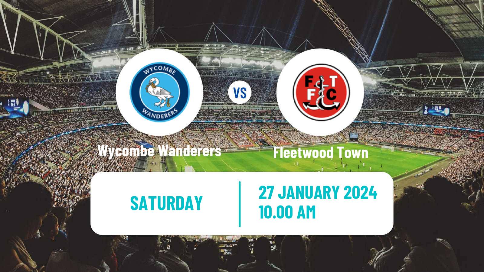 Soccer English League One Wycombe Wanderers - Fleetwood Town