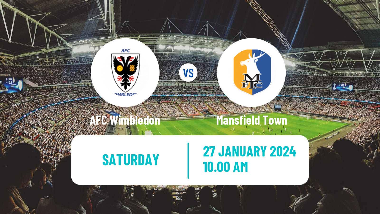 Soccer English League Two AFC Wimbledon - Mansfield Town