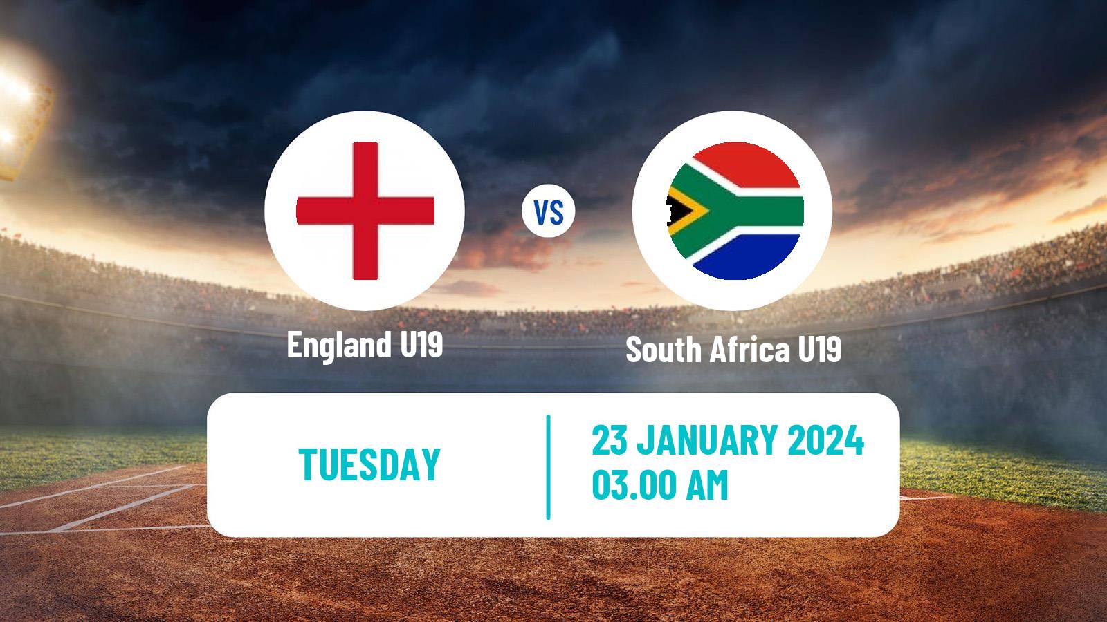Cricket ICC U19 World Cup England U19 - South Africa U19