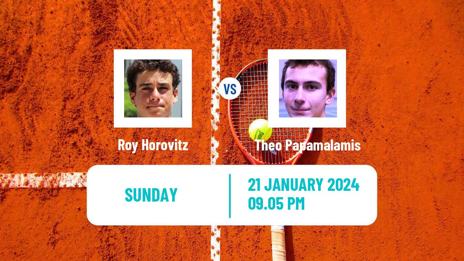 Tennis Boys Singles Australian Open Roy Horovitz - Theo Papamalamis