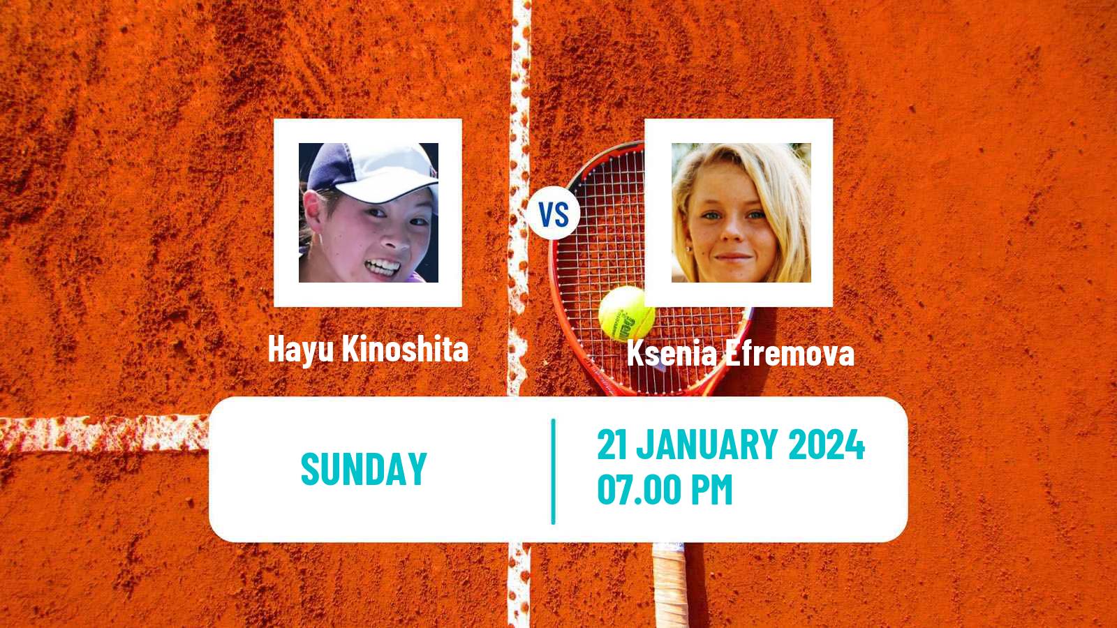 Tennis Girls Singles Australian Open Hayu Kinoshita - Ksenia Efremova