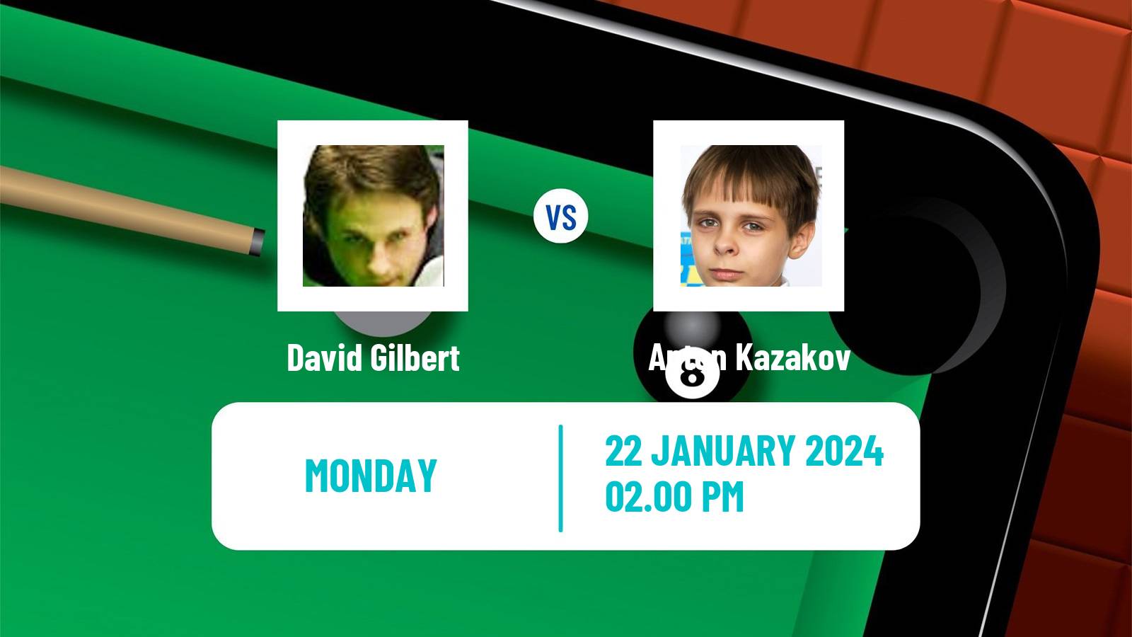 Snooker World Open David Gilbert - Anton Kazakov