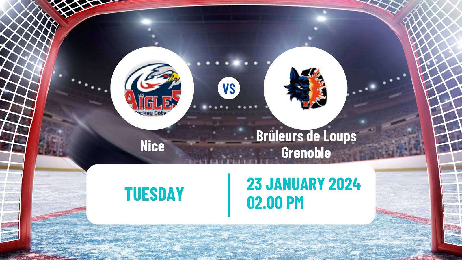 Hockey French Ligue Magnus Nice - Brûleurs de Loups Grenoble
