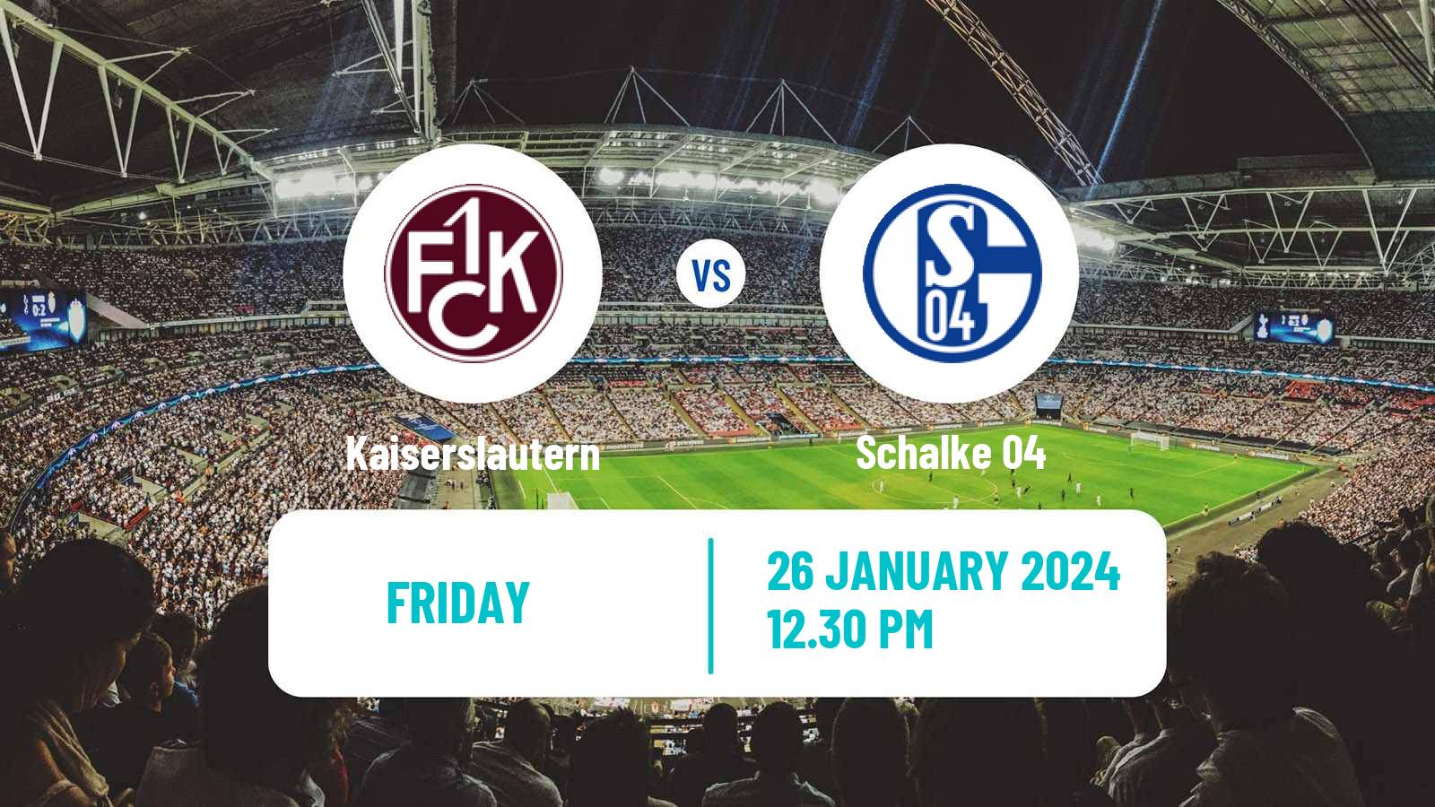 Soccer German 2 Bundesliga Kaiserslautern - Schalke 04