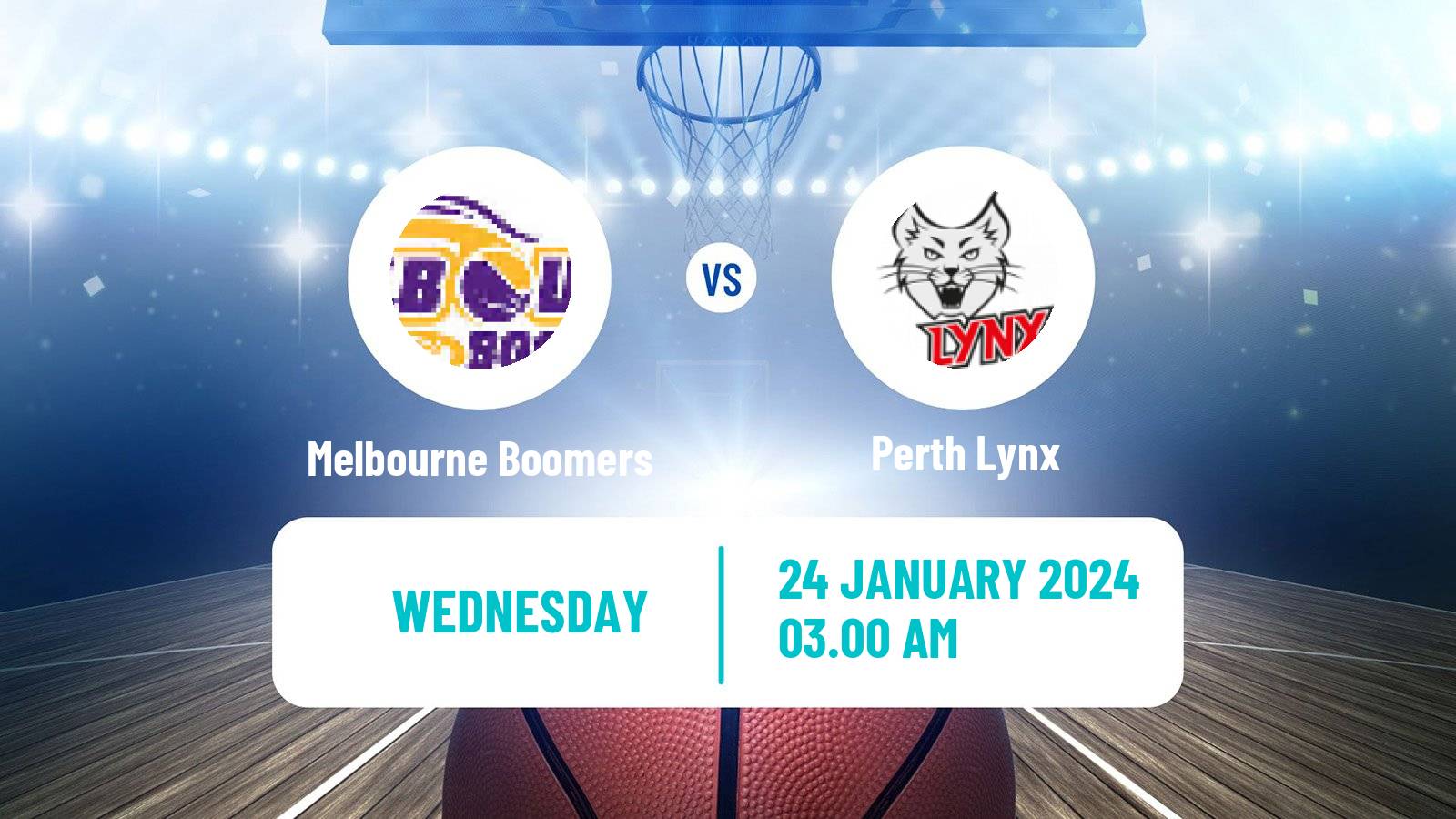 Basketball Australian WNBL Melbourne Boomers - Perth Lynx