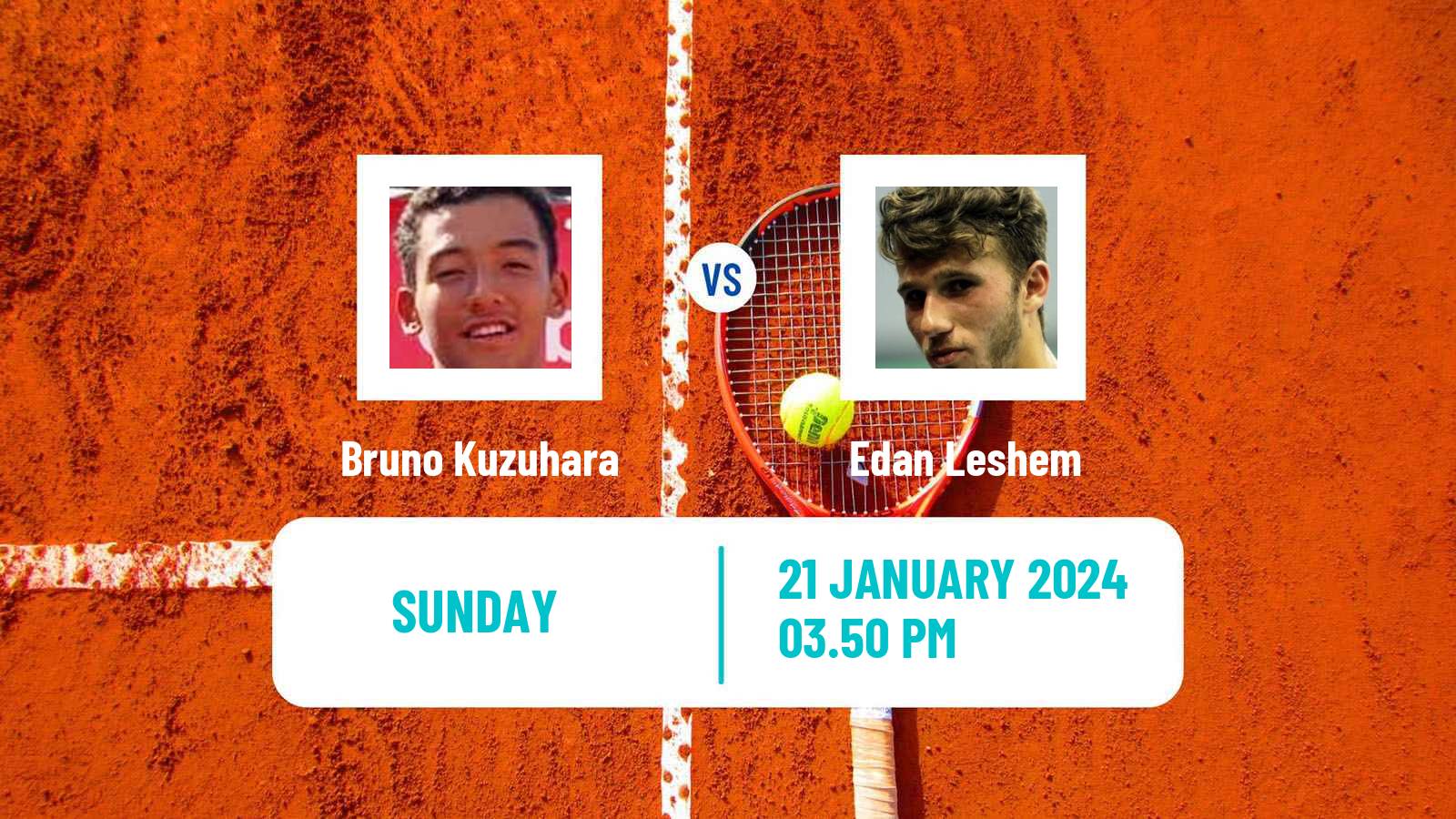 Tennis Indian Wells 2 Challenger Men Bruno Kuzuhara - Edan Leshem