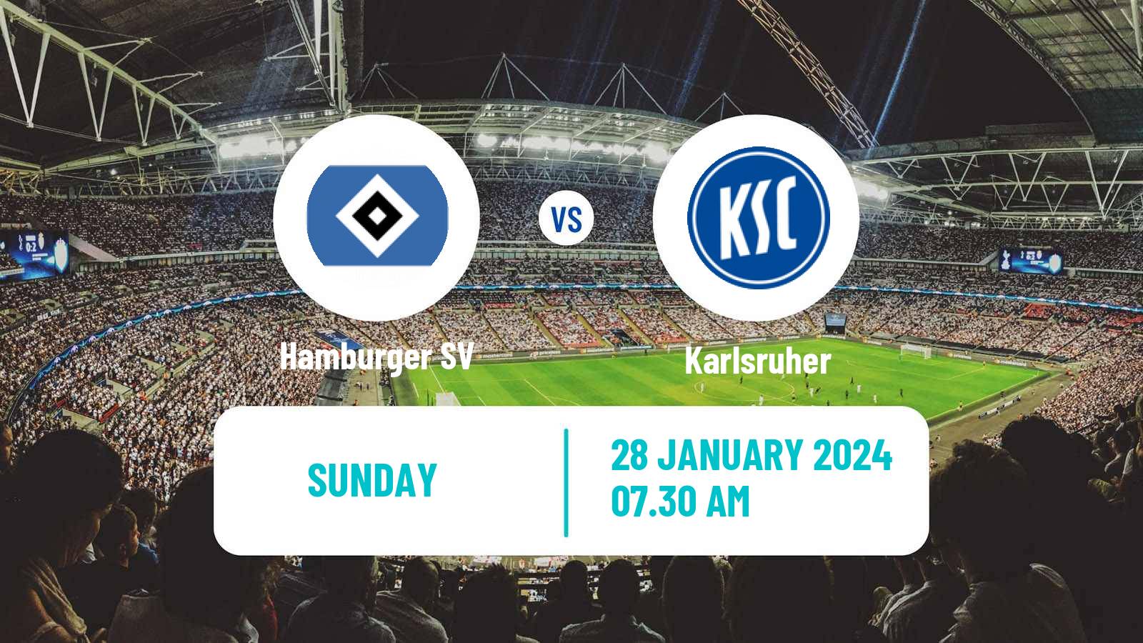 Soccer German 2 Bundesliga Hamburger SV - Karlsruher