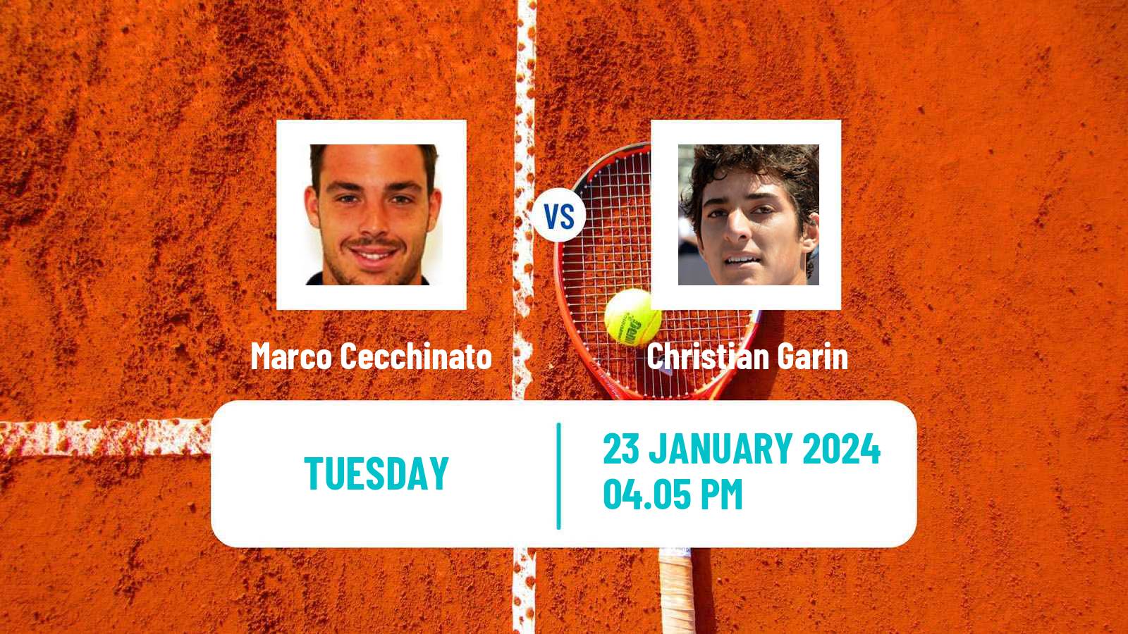 Tennis Punta Del Este Challenger Men Marco Cecchinato - Christian Garin