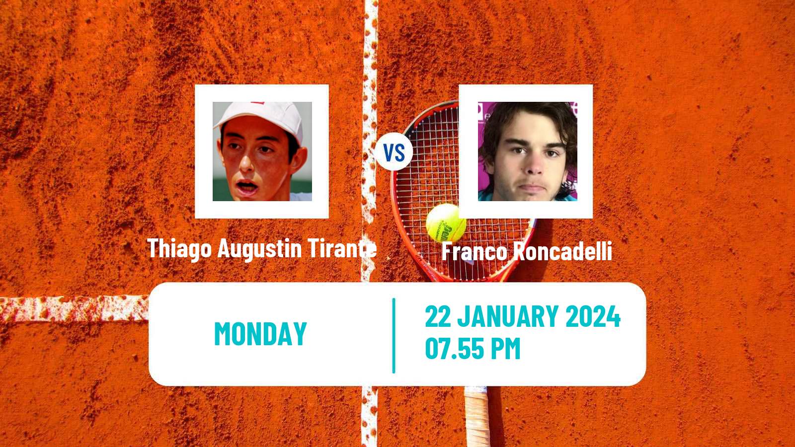 Tennis Punta Del Este Challenger Men Thiago Augustin Tirante - Franco Roncadelli