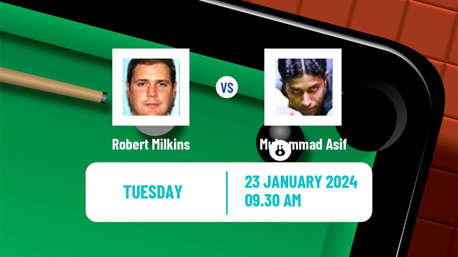 Snooker World Open Robert Milkins - Muhammad Asif