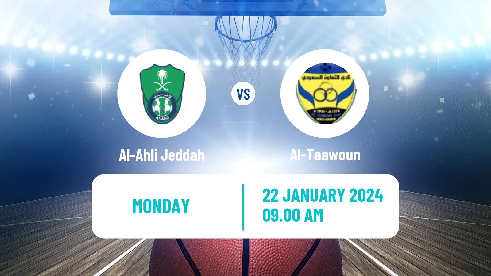 Basketball Saudi Premier League Basketball Al-Ahli Jeddah - Al-Taawoun