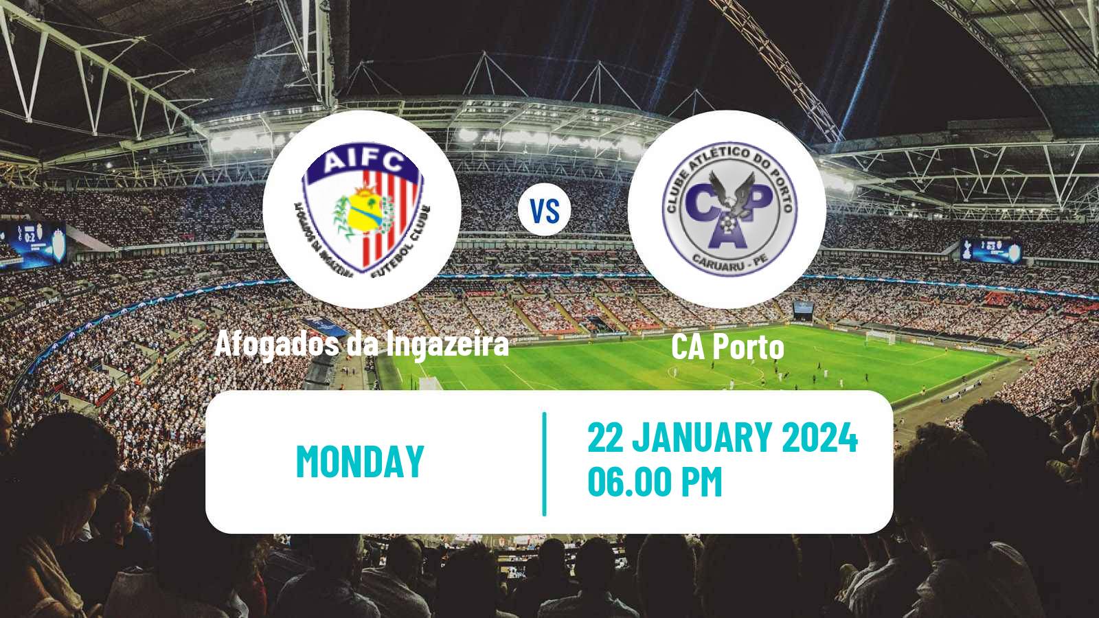 Soccer Brazilian Campeonato Pernambucano Afogados da Ingazeira - CA Porto