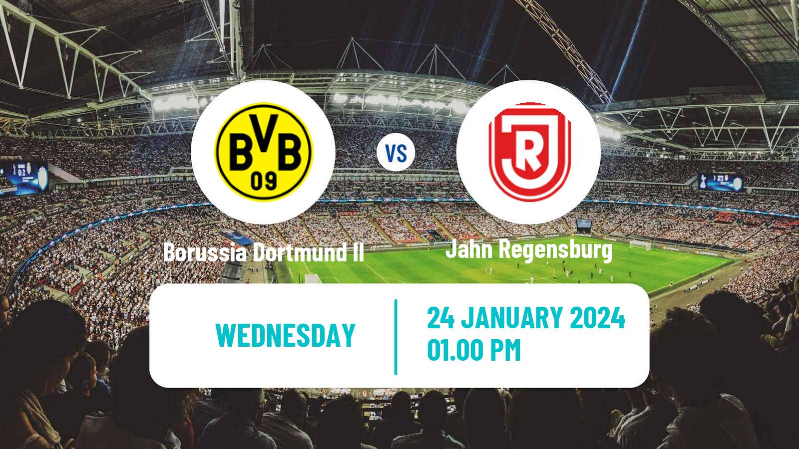Soccer German 3 Bundesliga Borussia Dortmund II - Jahn Regensburg