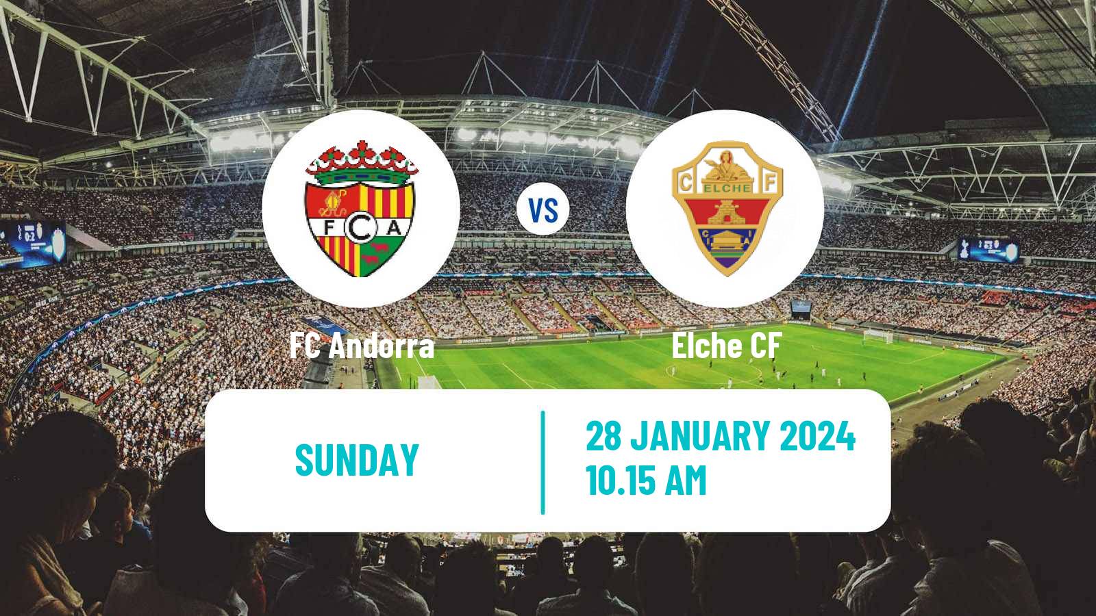 Soccer Spanish LaLiga2 FC Andorra - Elche