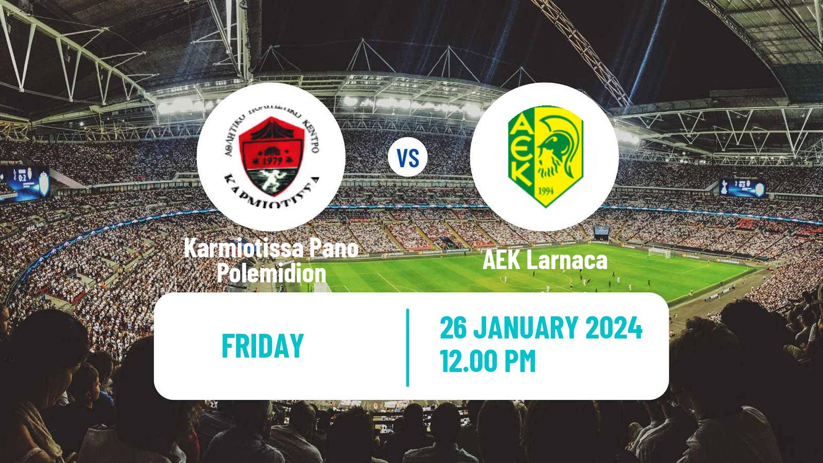 Soccer Cypriot First Division Karmiotissa Pano Polemidion - AEK Larnaca