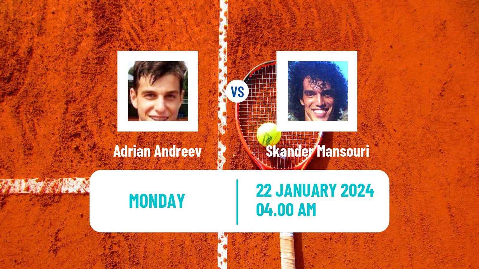 Tennis Ottignies Louvain La Neuve Challenger Men Adrian Andreev - Skander Mansouri