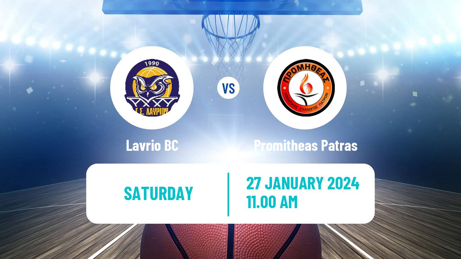 Basketball Greek Basket League A1 Lavrio - Promitheas Patras