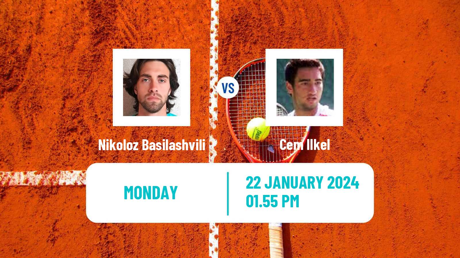 Tennis Ottignies Louvain La Neuve Challenger Men Nikoloz Basilashvili - Cem Ilkel