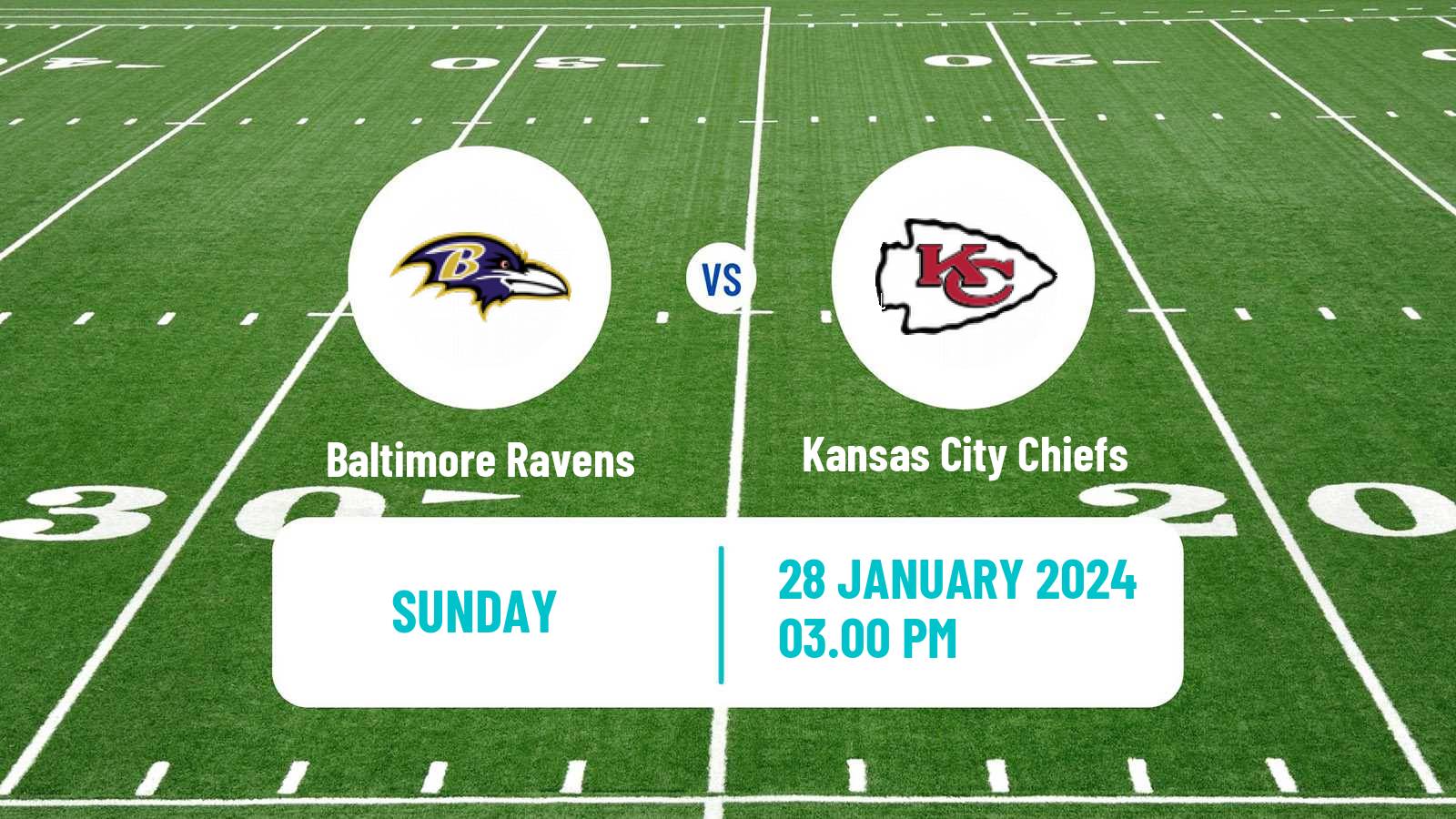 American football NFL Baltimore Ravens - Kansas City Chiefs