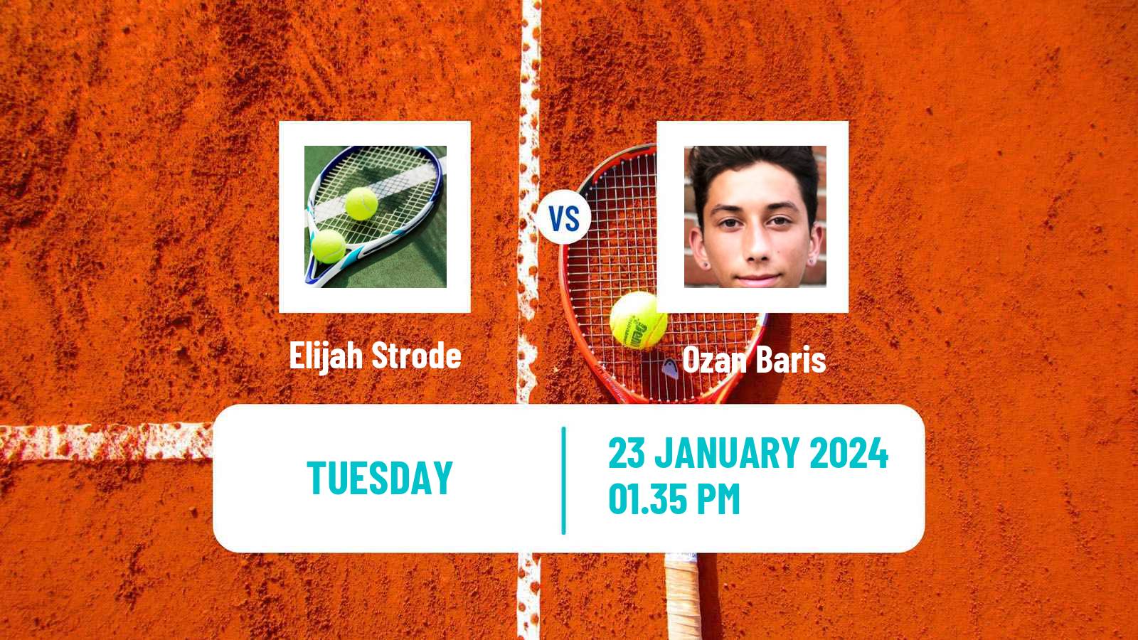 Tennis Indian Wells 2 Challenger Men Elijah Strode - Ozan Baris