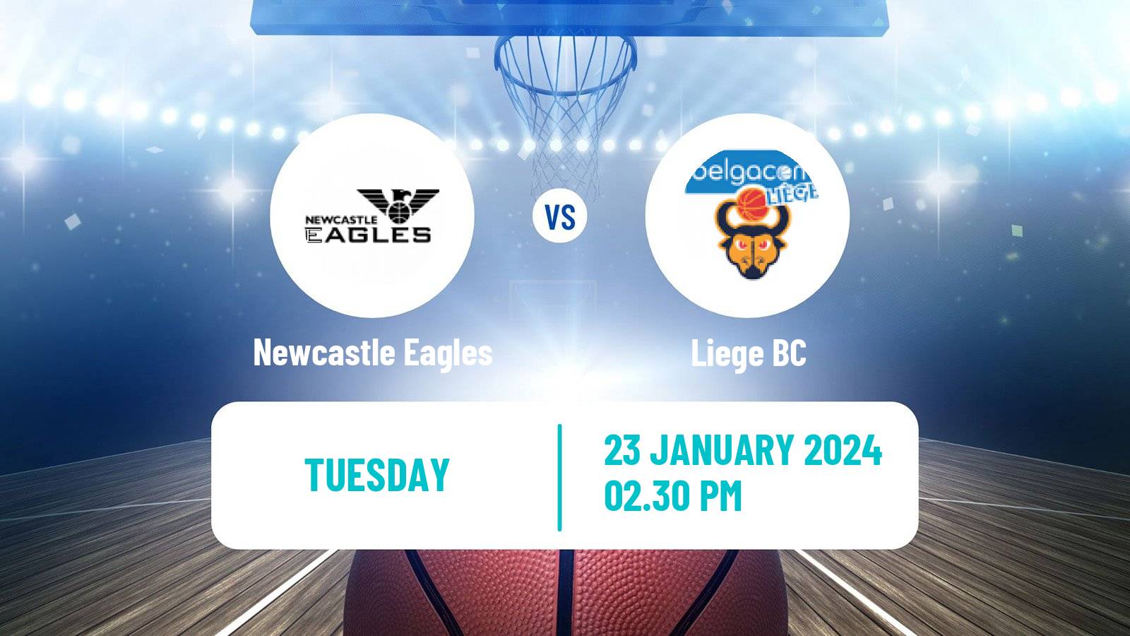 Basketball ENBL Newcastle Eagles - Liege