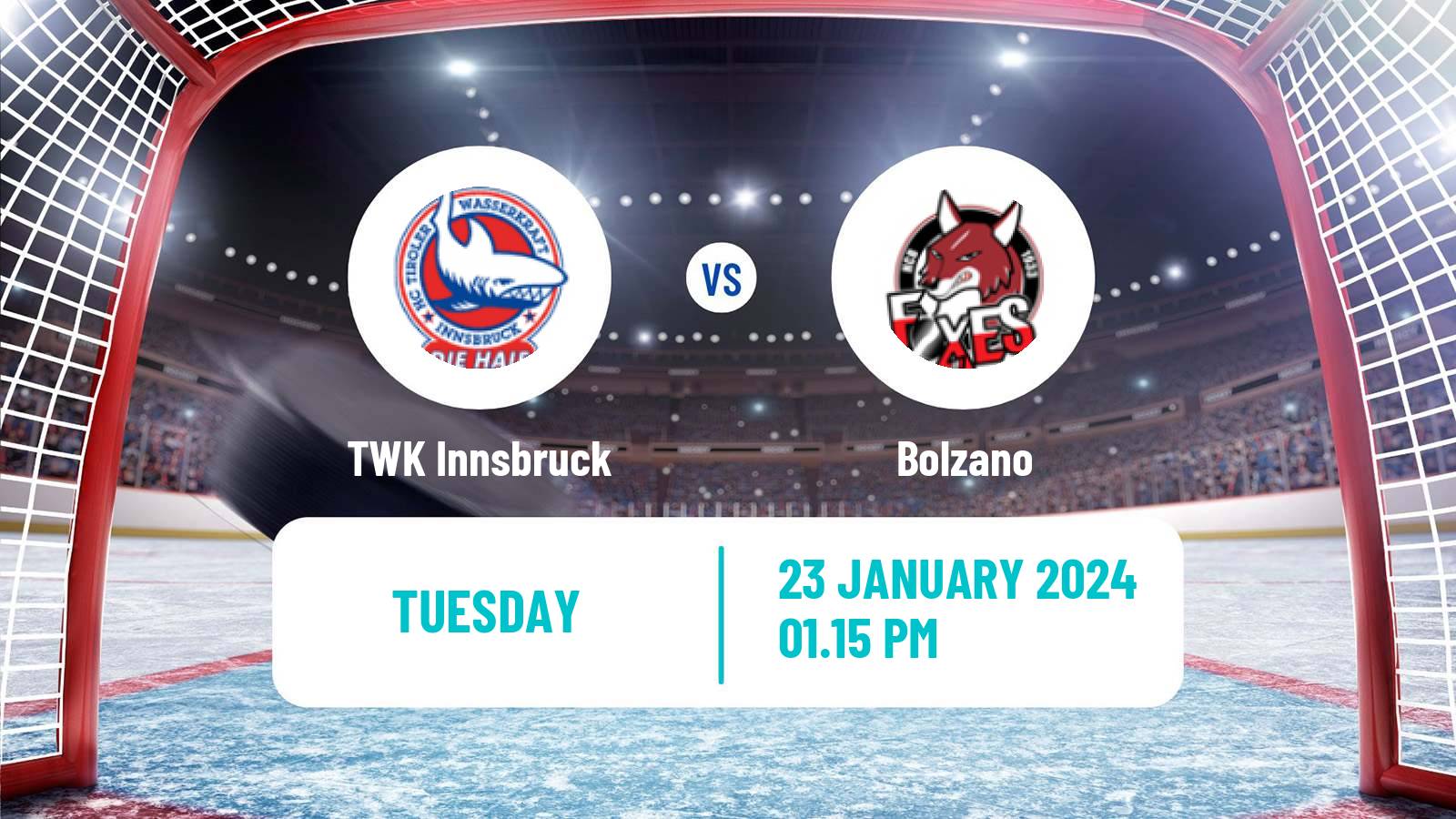 Hockey Austrian Ice Hockey League TWK Innsbruck - Bolzano