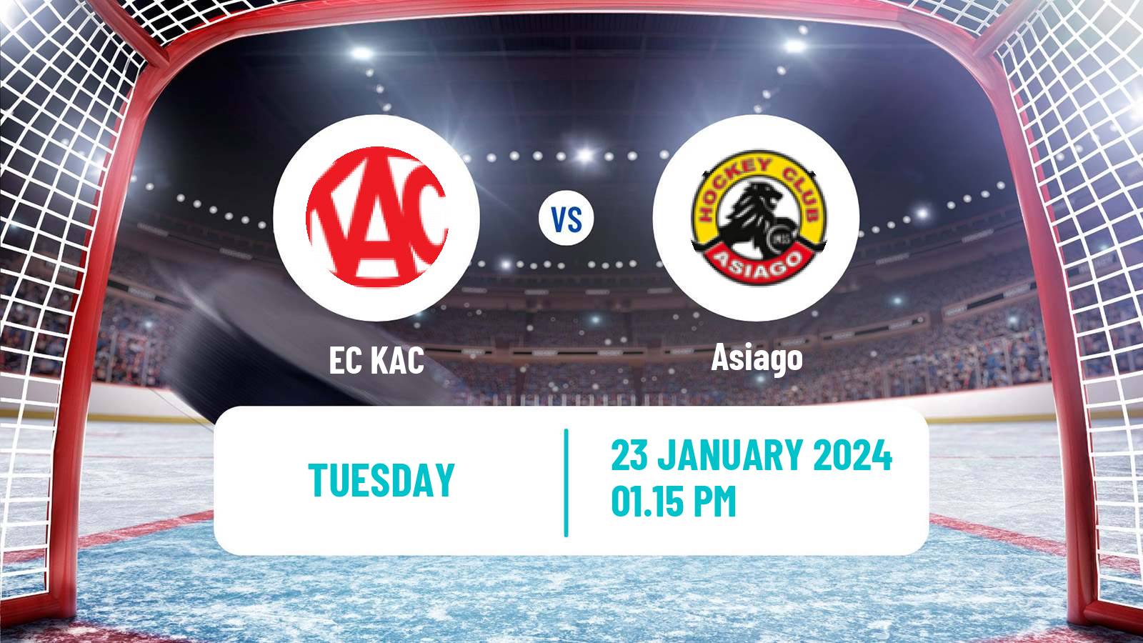 Hockey Austrian Ice Hockey League EC KAC - Asiago