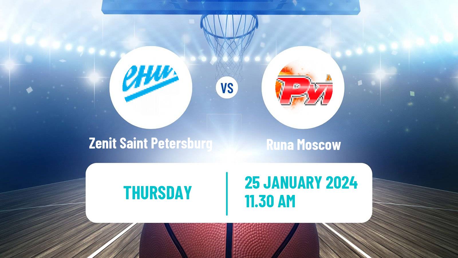 Basketball VTB United League Zenit Saint Petersburg - Runa Moscow