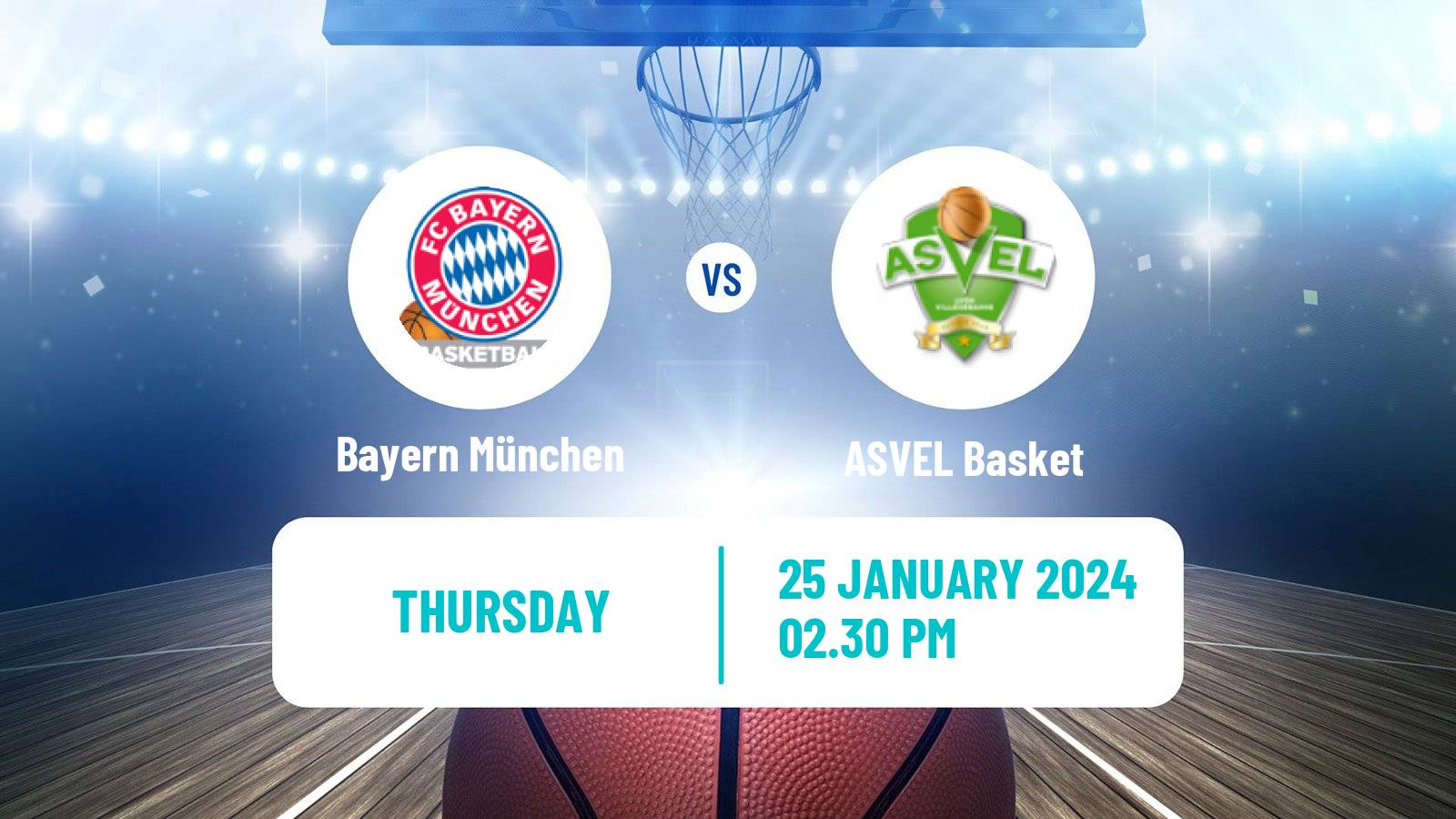 Basketball Euroleague Bayern München - ASVEL Basket