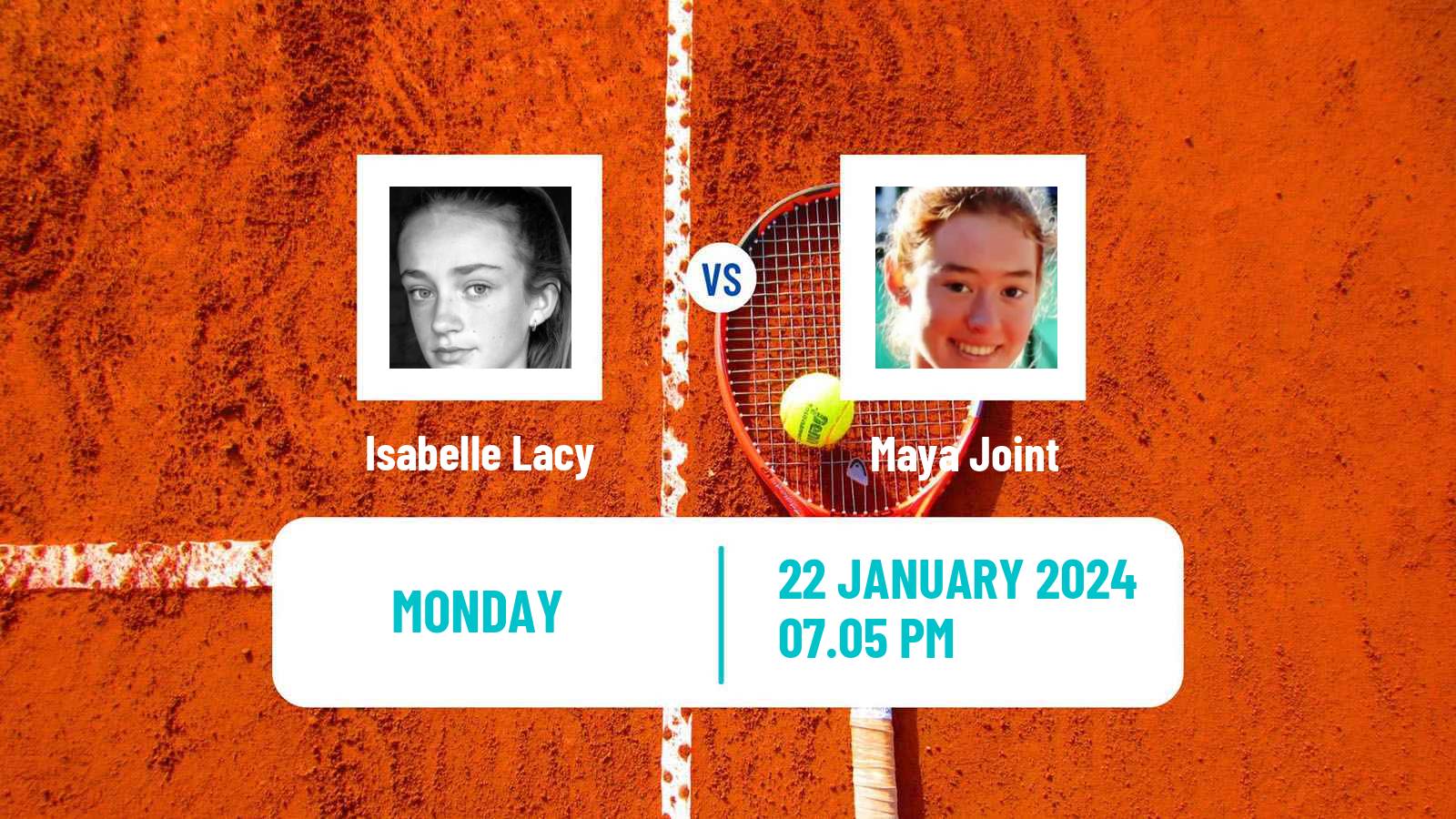 Tennis Girls Singles Australian Open Isabelle Lacy - Maya Joint