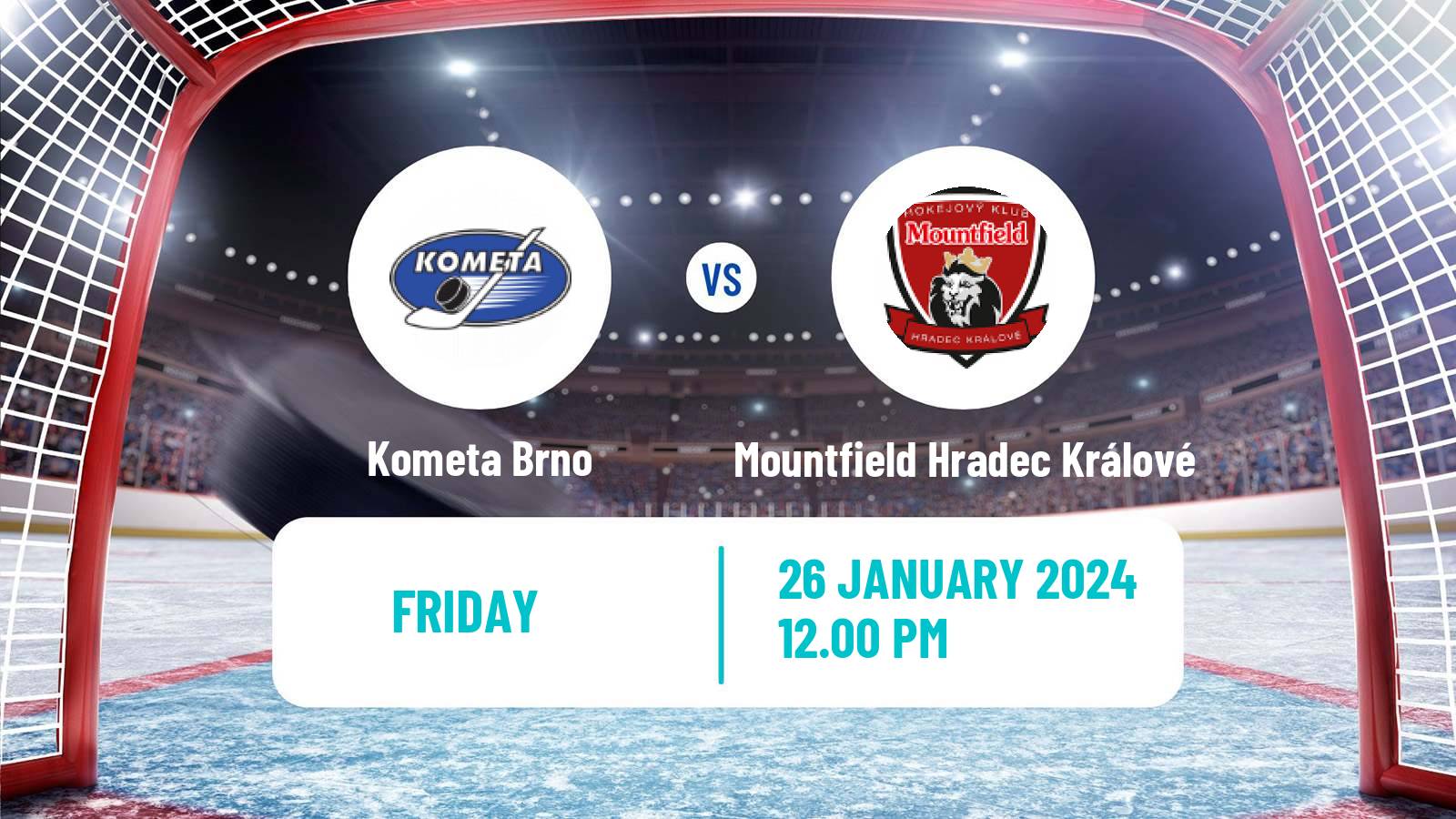 Hockey Czech Extraliga Kometa Brno - Mountfield Hradec Králové
