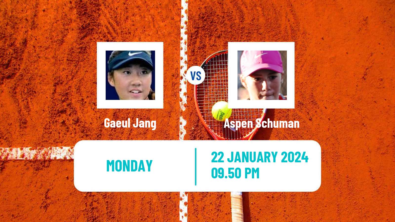 Tennis Girls Singles Australian Open Gaeul Jang - Aspen Schuman