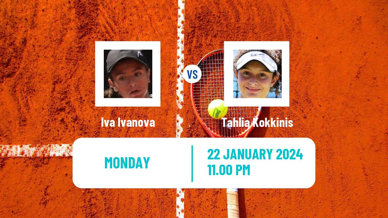 Tennis Girls Singles Australian Open Iva Ivanova - Tahlia Kokkinis