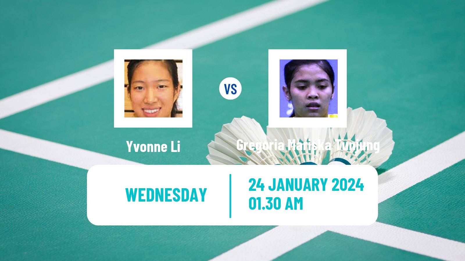 Badminton BWF World Tour Indonesia Masters Women Yvonne Li - Gregoria Mariska Tunjung